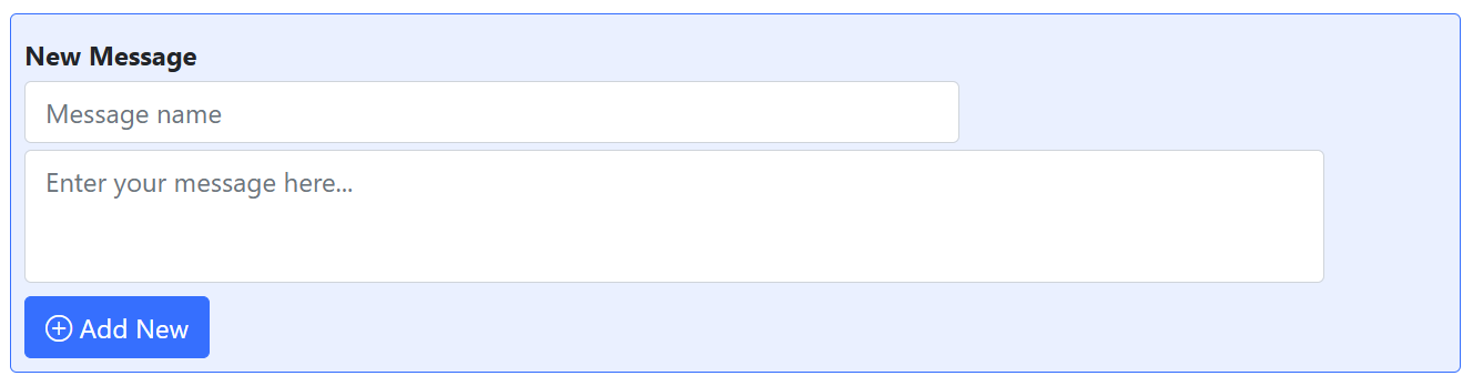 New Message Section